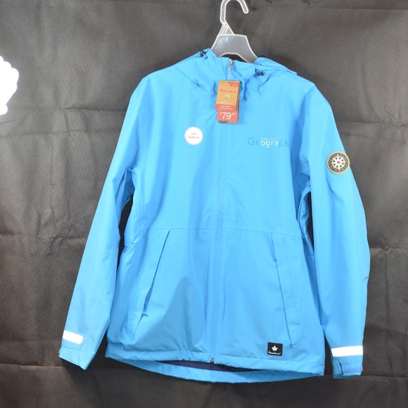 Mens Blue Canadiana Rain Jacket M NWT - Picture 2 of 4